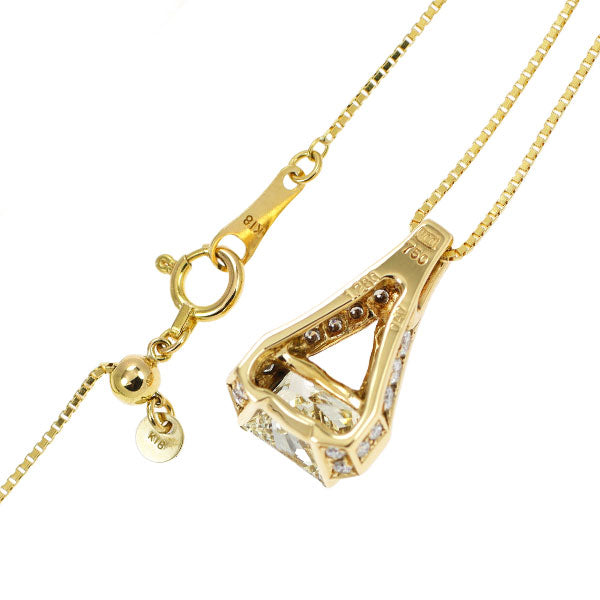 平和堂貿易 K18YG ダイヤモンド ペンダントネックレス 1.280ct D0.40ct