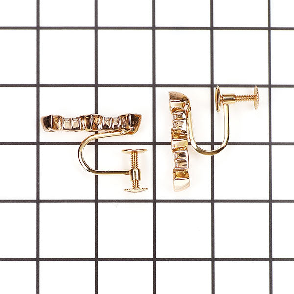 セリーヌ K18PG ダイヤモンド イヤリング 0.48ct