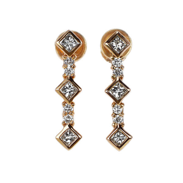 セリーヌ K18PG ダイヤモンド イヤリング 0.48ct