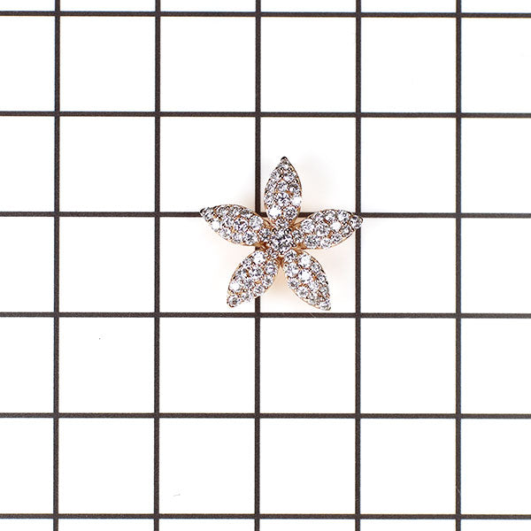 K18PG ダイヤモンド ペンダントトップ 0.60ct フラワー