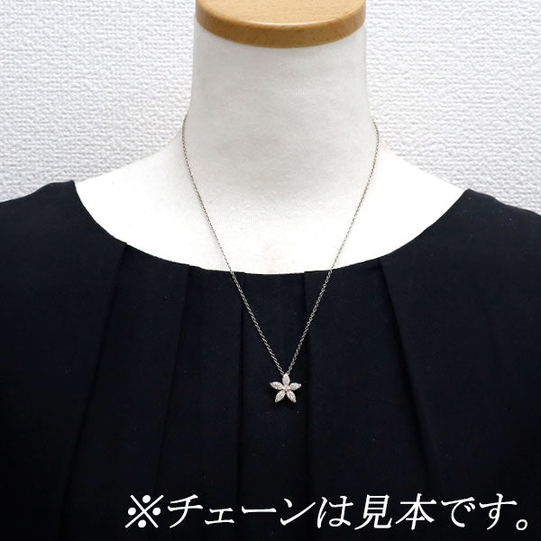 K18PG ダイヤモンド ペンダントトップ 0.60ct フラワー