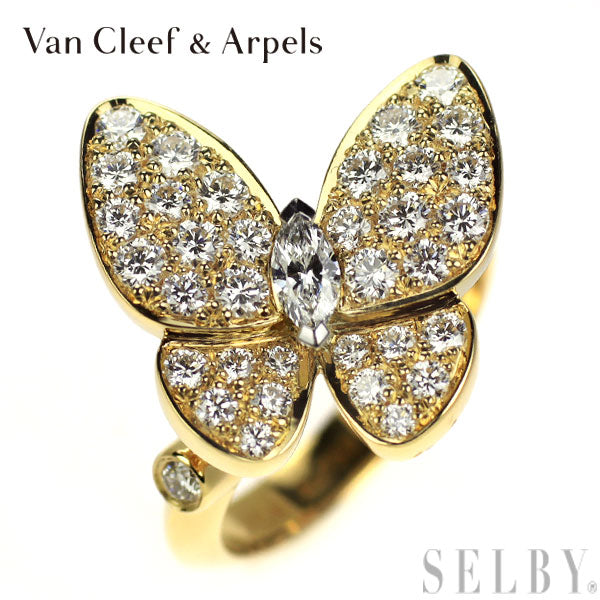 ヴァンクリーフ＆アーペル K18YG ダイヤモンド リング ドゥパピヨン 46号