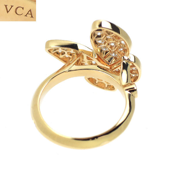 ヴァンクリーフ＆アーペル K18YG ダイヤモンド リング ドゥパピヨン 46号