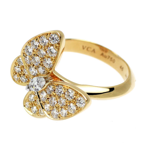 ヴァンクリーフ＆アーペル K18YG ダイヤモンド リング ドゥパピヨン 46号