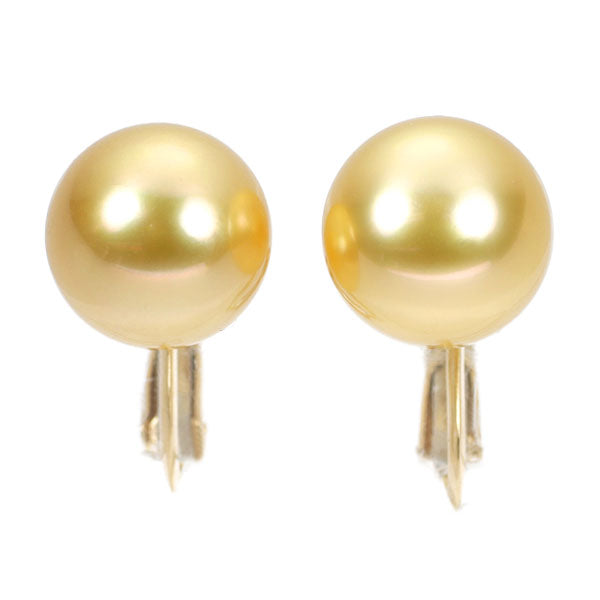 田崎真珠 K18YG ゴールデン 真珠 イヤリング 径約11.1-11.3mm