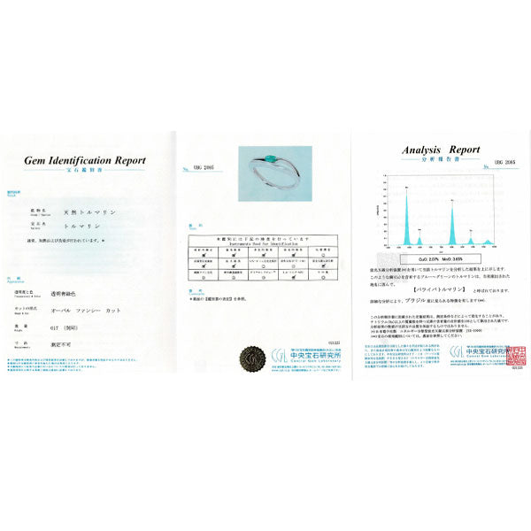 K18WG ブラジル産 パライバトルマリン リング 0.17ct