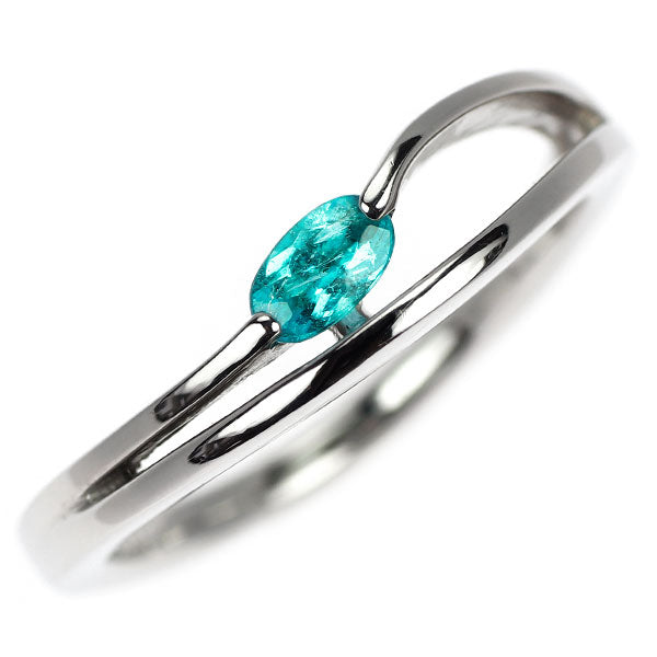 K18WG ブラジル産 パライバトルマリン リング 0.17ct