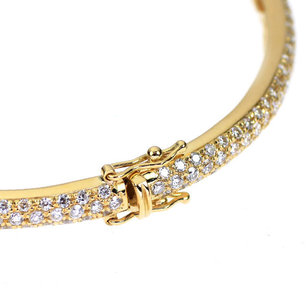 K18YG ダイヤモンド バングル 3.26ct パヴェ