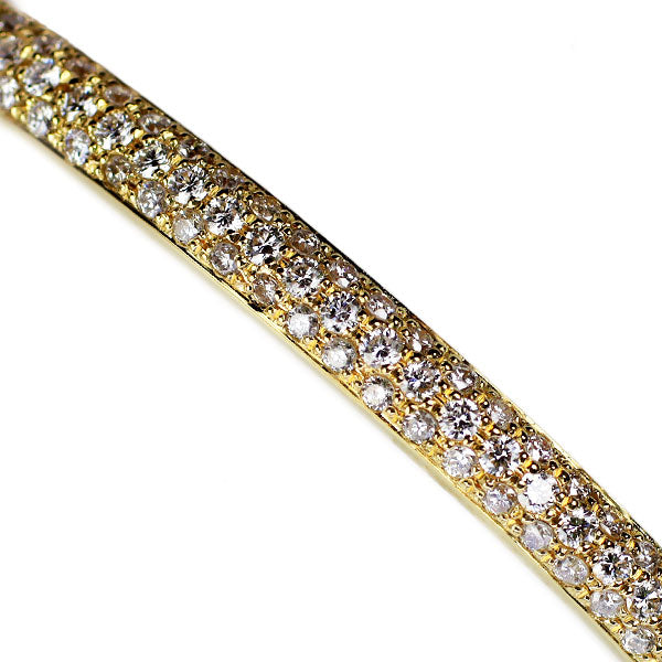 K18YG ダイヤモンド バングル 3.26ct パヴェ
