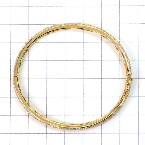 K18YG ダイヤモンド バングル 3.26ct パヴェ