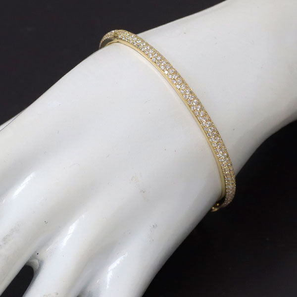 K18YG ダイヤモンド バングル 3.26ct パヴェ