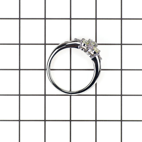 Pt900 グリーニッシュイエローダイヤモンド リング 0.156ct CD0.78ct