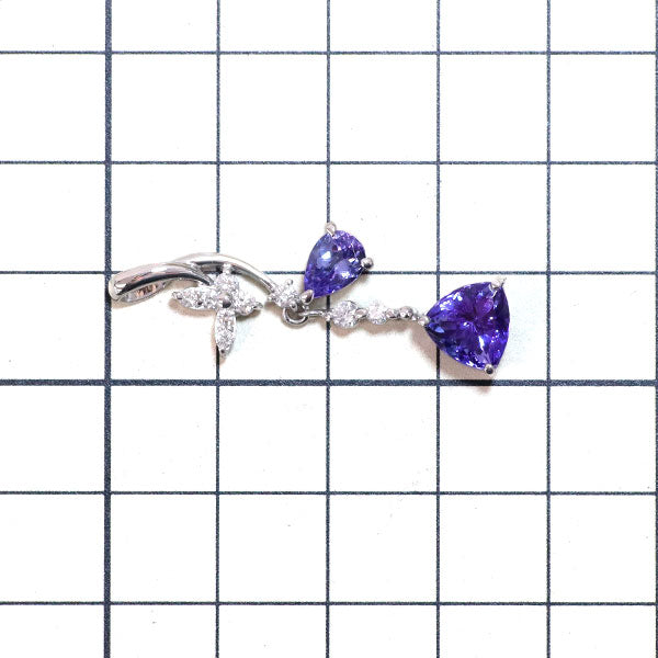 Pt900 タンザナイト ダイヤモンド ペンダントトップ TZ3.03ct D0.27ct