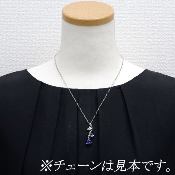 Pt900 タンザナイト ダイヤモンド ペンダントトップ TZ3.03ct D0.27ct