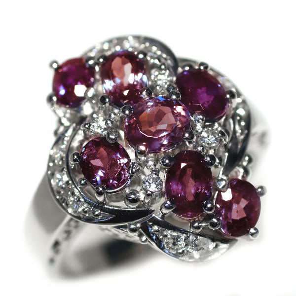 希少 Pt900 アレキサンドライト ダイヤモンド リング 2.29ct D0.20ct