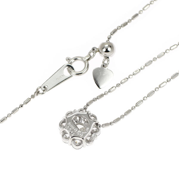 Pt900/ Pt850 ダイヤモンド ペンダントネックレス 0.314ct D0.50ct フラワー