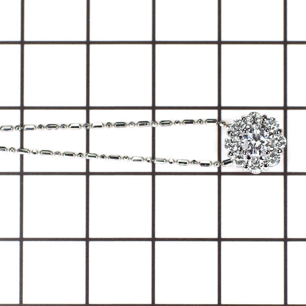 Pt900/ Pt850 ダイヤモンド ペンダントネックレス 0.314ct D0.50ct フラワー
