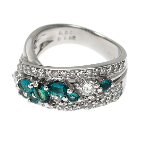 希少 Pt900 アレキサンドライト ダイヤモンド リング 0.85ct D1.02ct