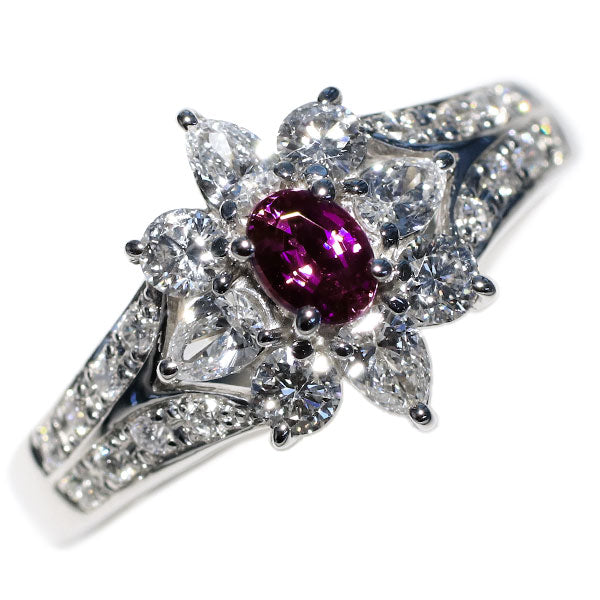 希少 Pt900 アレキサンドライト ダイヤモンド リング 0.31ct D0.80ct