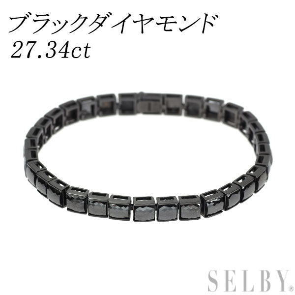 K18WGブラックダイヤモンドブレスレット7ct K18WG ブラック