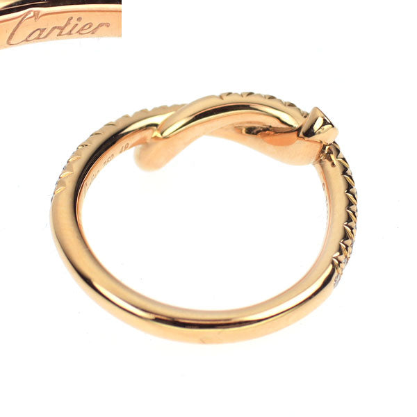 カルティエ K18PG ダイヤモンド リング アントルラセ 49号