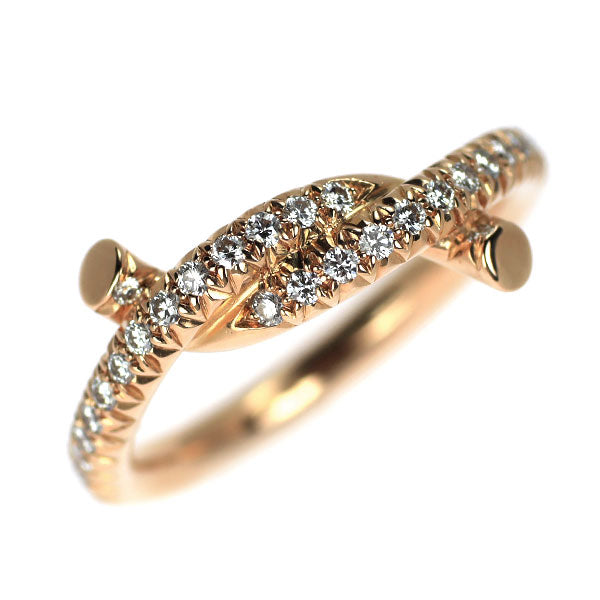 カルティエ K18PG ダイヤモンド リング アントルラセ 49号