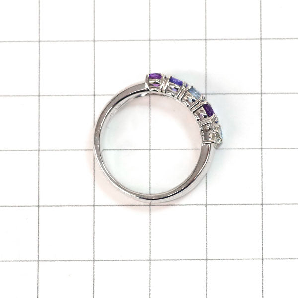 田崎真珠 K18WG/PG ダイヤモンド リング 0.16ct フラワー