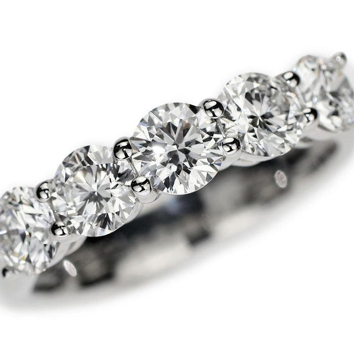 新品 Pt950 最高級ダイヤモンド リング 1.583ct D IF 3EXHC 【エスコレ】 ハーフエタニティ