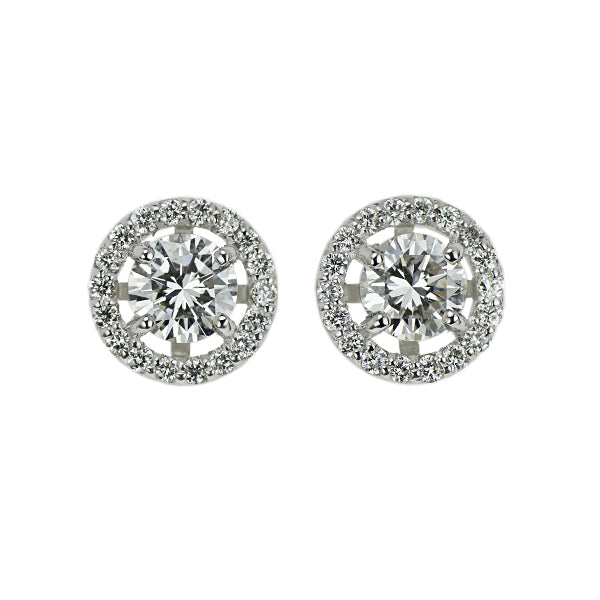 新品 Pt ダイヤモンド ピアス D0.712ct F/H SI2 VG/G D0.22ct【エスコレ】
