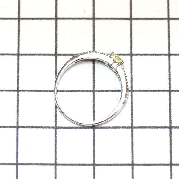 新品 Pt950 ハートシェイプ 天然シャルトリューズグリーン ダイヤモンド リング 0.306ct FIYG VS2 D0.04ct 【エスコレ】