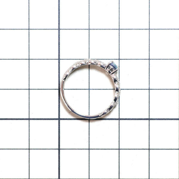 新品 希少 Pt950 宝石品質 ブルーコーネルピン ダイヤモンド リング 0.267ct D0.07ct【エスコレ】