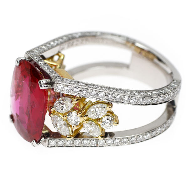 Edel（エデル）K18/Pt900 タイ産 ルビー ダイヤモンド リング 4.24ct D2.34ct