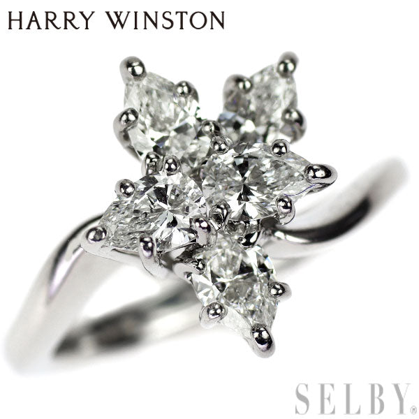 ハリーウィンストン Pt950 ダイヤモンド リング ウィンストン・クラスター スモール