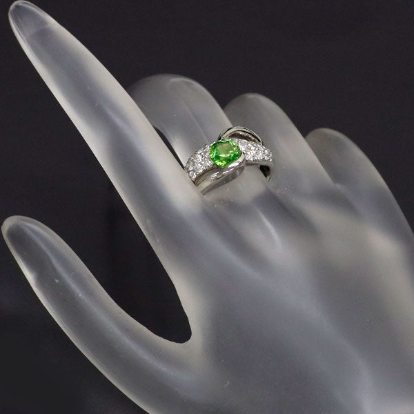 希少 Pt900 デマントイドガーネット ダイヤモンド リング 1.35ct D0.70ct