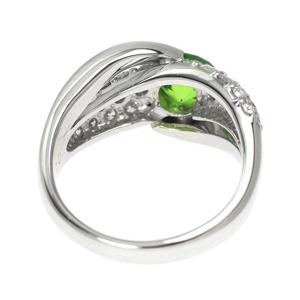 希少 Pt900 デマントイドガーネット ダイヤモンド リング 1.35ct D0.70ct