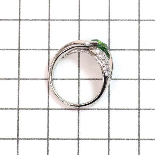 希少 Pt900 デマントイドガーネット ダイヤモンド リング 1.35ct D0.70ct