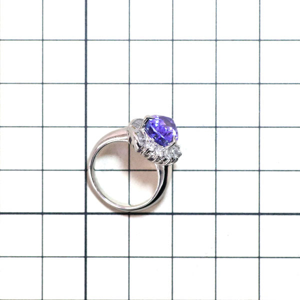 Pt900 タンザナイト ダイヤモンド リング 4.21ct D0.58ct