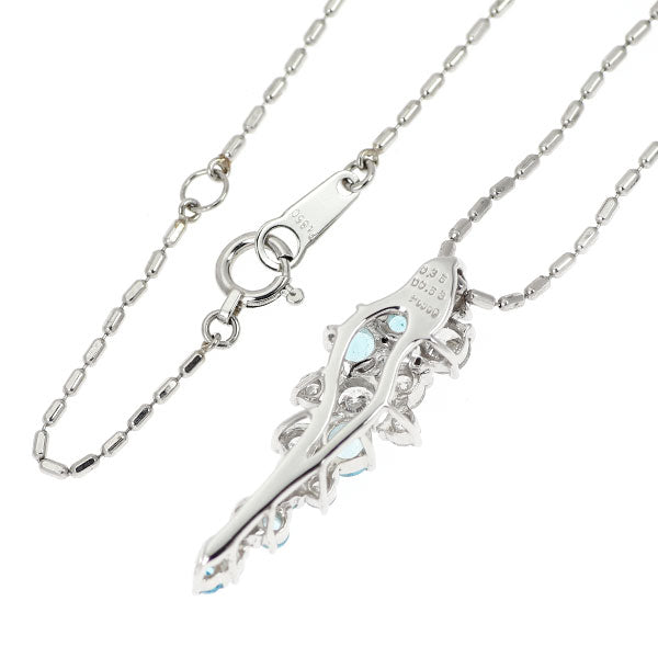 Pt パライバトルマリン ダイヤモンド ペンダントネックレス 0.36ct D0.63ct