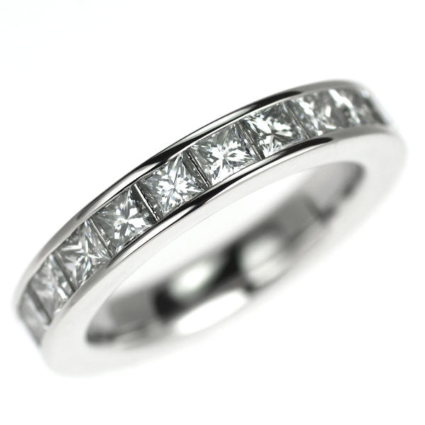 Pt950 プリンセスカット ダイヤモンド リング 2.02ct フルエタニティ