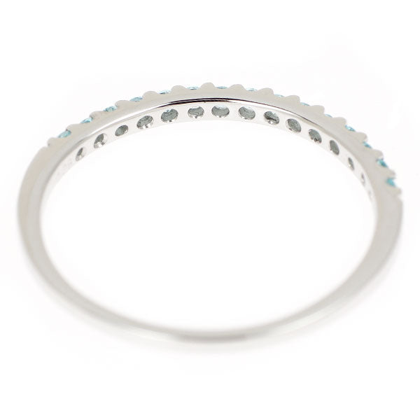 K18WG パライバトルマリン リング 0.28ct ハーフエタニティ