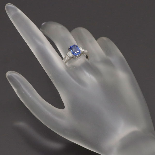 Pt900 サファイア ダイヤモンド リング 2.25ct D0.61ct
