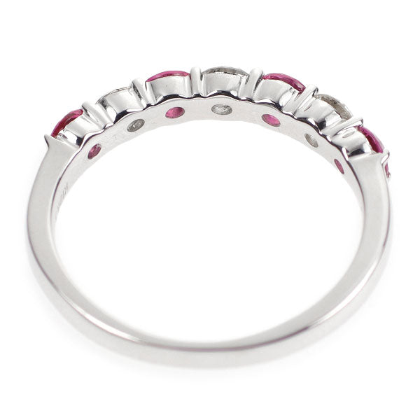 K18WG ルビー ダイヤモンド リング 0.47ct D0.30ct