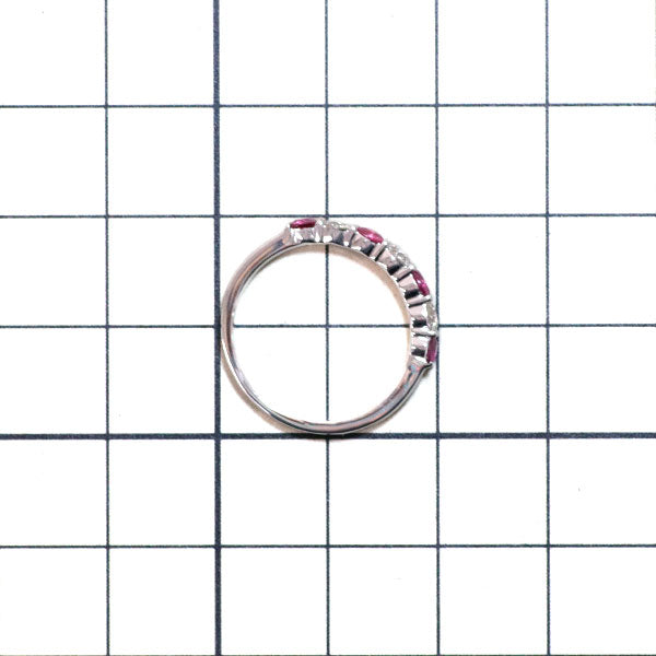 K18WG ルビー ダイヤモンド リング 0.47ct D0.30ct