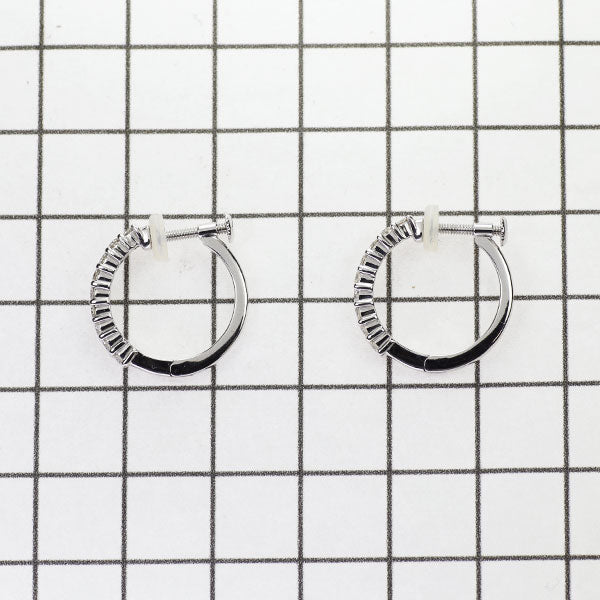 K18WG ダイヤモンド イヤリング 0.50ct フープ