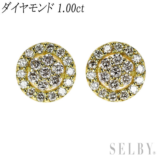 K18YG ダイヤモンド ピアス 1.00ct — セルビーオンラインストア