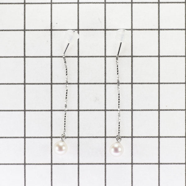 田崎真珠 K18WG アコヤ 真珠/パール アメリカンピアス 径約5.3mm