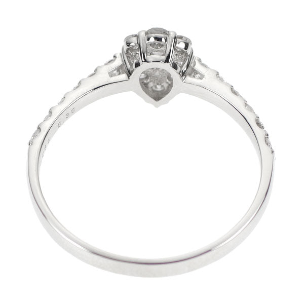 新品 希少 Pt950 ペアシェイプ 天然ピンク ダイヤモンド リング 0.065ct FLPP SI1 D0.35ct