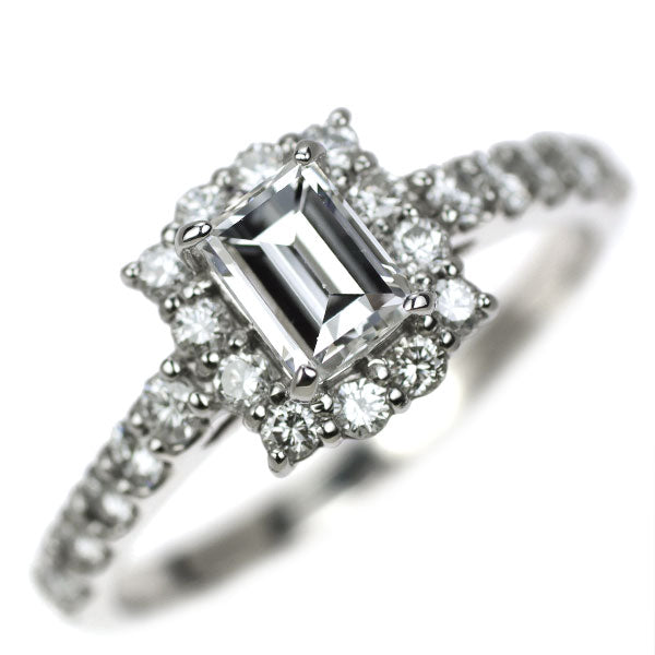 新品 Pt950 バケット ダイヤモンド リング 0.574ct E VS2 D0.58ct