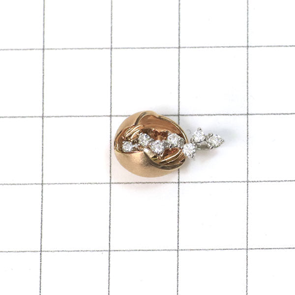 ラッセル K18PG/Pt950 ダイヤモンド ペンダントトップ 0.16ct