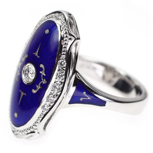 ファベルジェ エナメル/K18WG ダイヤモンド リング 0.22ct 限定モデル